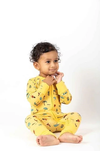 Double-Zip Toddler Romper Image