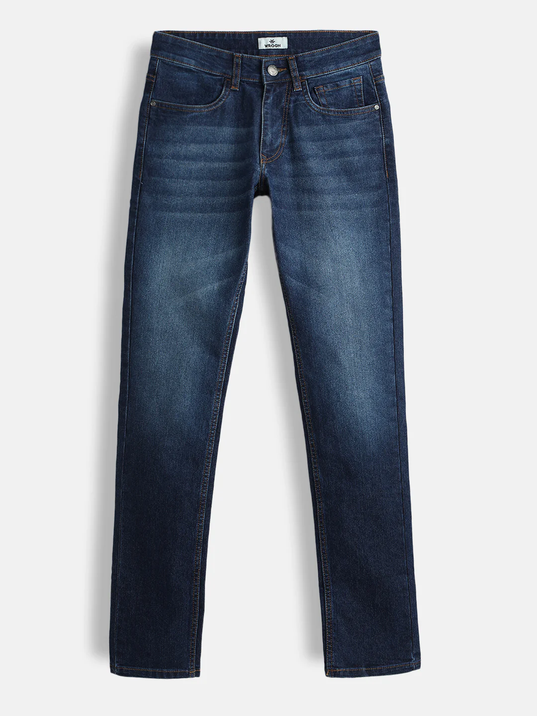 Dark Blue Slim Fit Denim Jeans Image