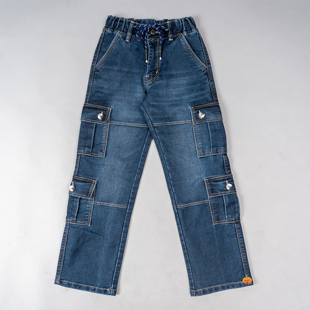 Boys' Denim Cargo Pants Image