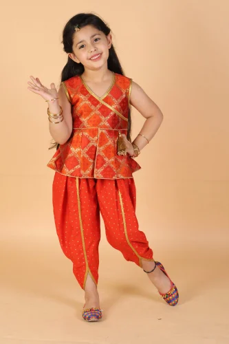 Brocade Peplum Kurta and Dhoti Set Image
