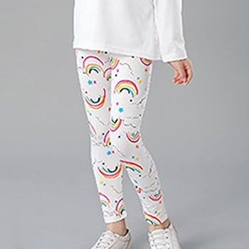 Girls Mulan Adventure Leggings (Rainbow Print) Image